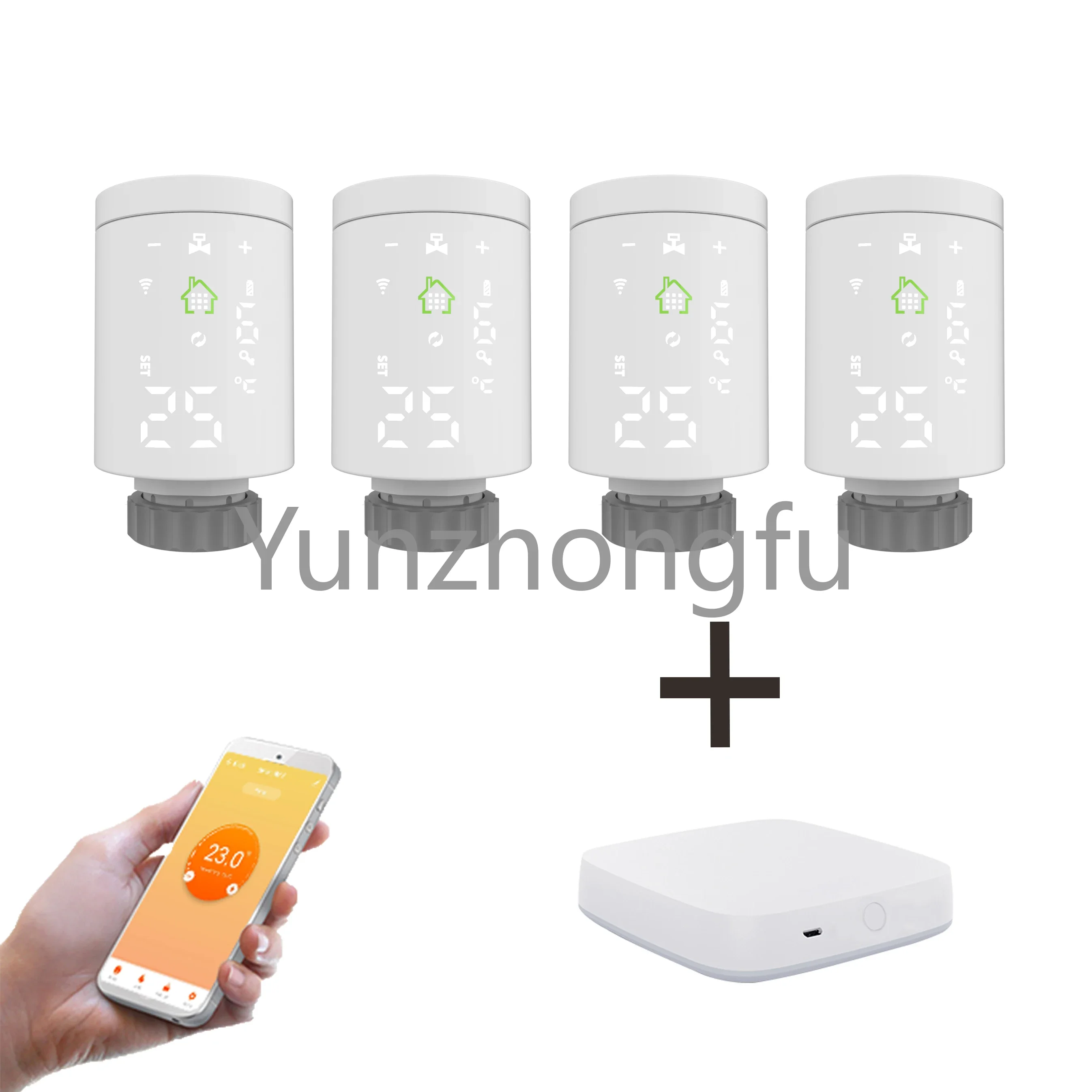 Умный домашний термостат с радиатором и клапаном для подогрева воды