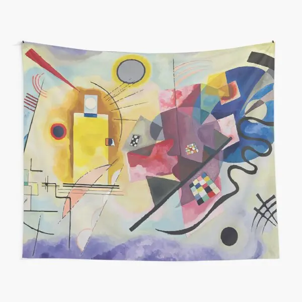 

Желтое красное синее Гобеленовое покрывало Wassily Kandinsky с рисунком, настенное украшение, красивое висячее украшение для гостиной