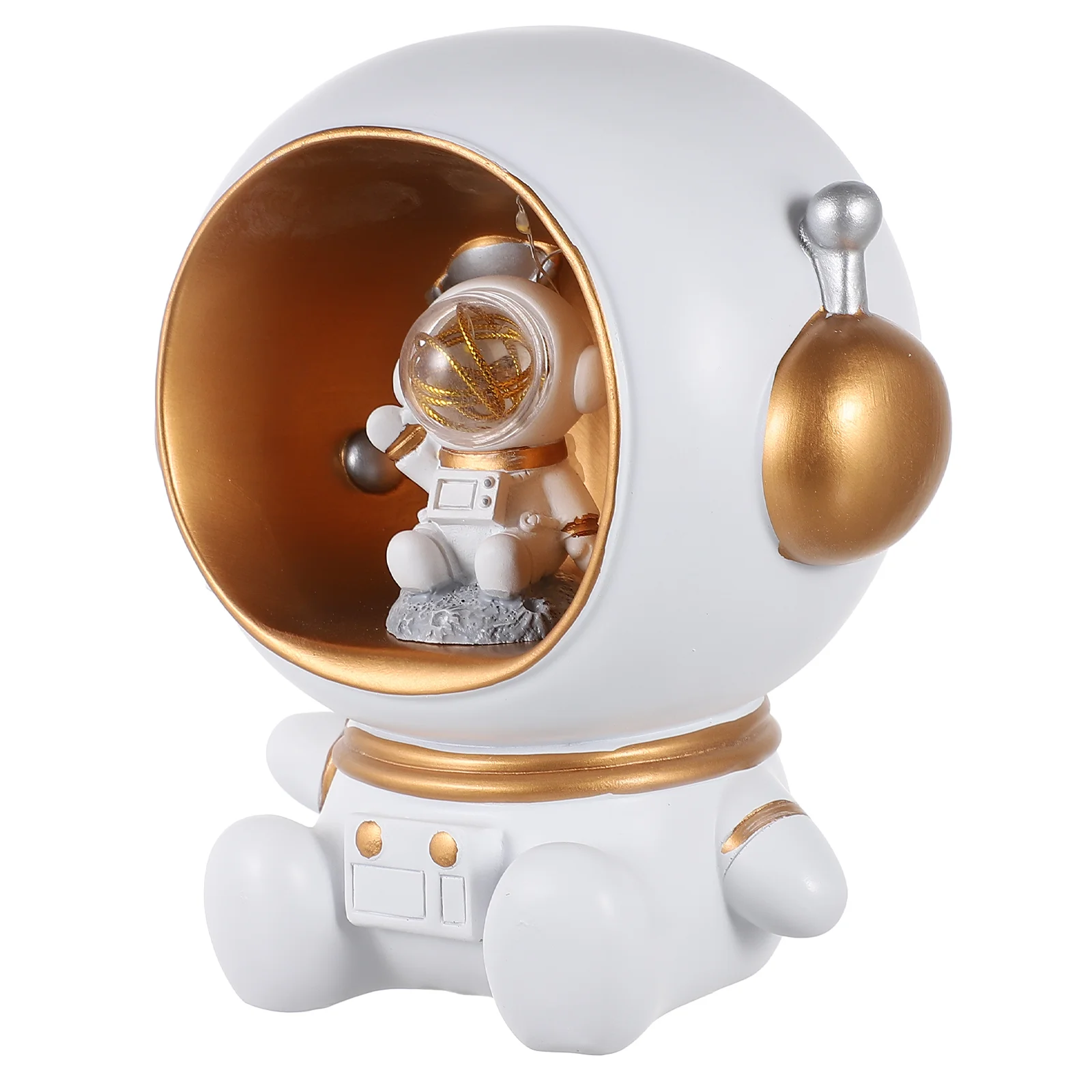 

Astronaut Coin Bank Spaceman Night Light Children Bank Resin Spaceman Adornment