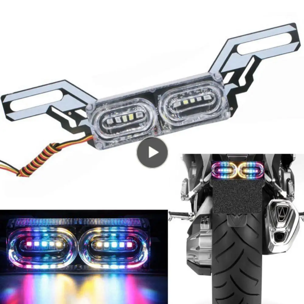 

12v High Light Transmission Motorcycle Warning Lamp Simple Installation Rechargeable Motorcycle Flashing Taillight Abs Shell