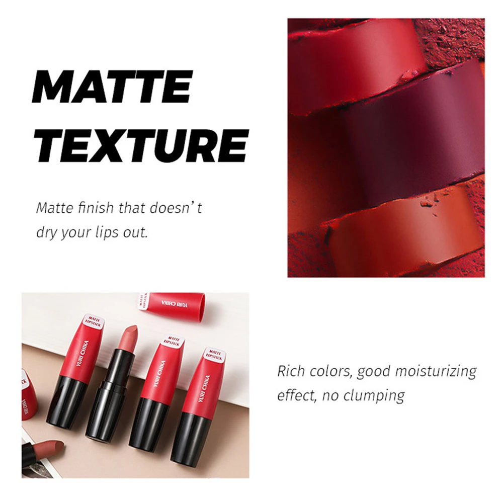 1/3/5 шт. бархатная губная помада не выцветает прилипает к линию губ насыщенный