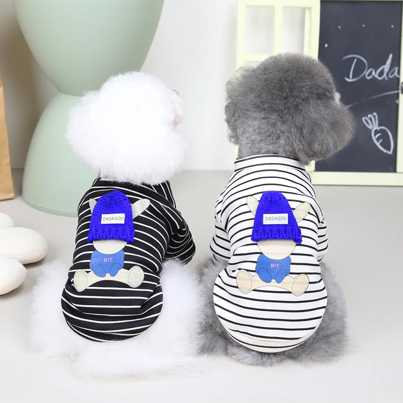 

Pet Sweater Autumn Winter Warm Coat Small Dog Clothes Puppy Kitten T-shirt Cat Striped Pullover Fashion Pattern Poodle Chihuahua