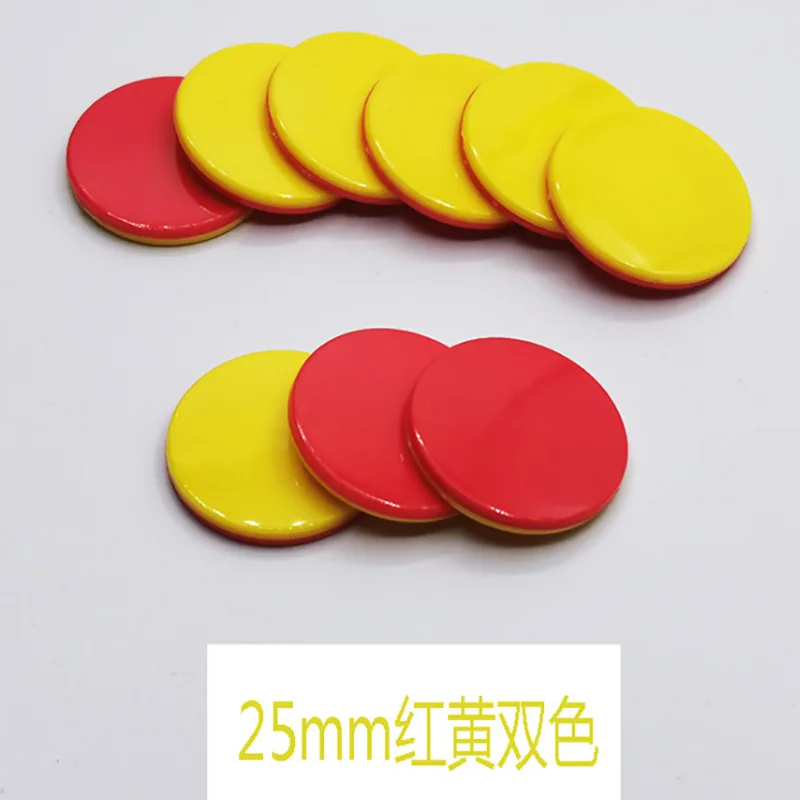 10 шт./партия двусторонние пластиковые маркеры для казино 25 мм | Настольные игры