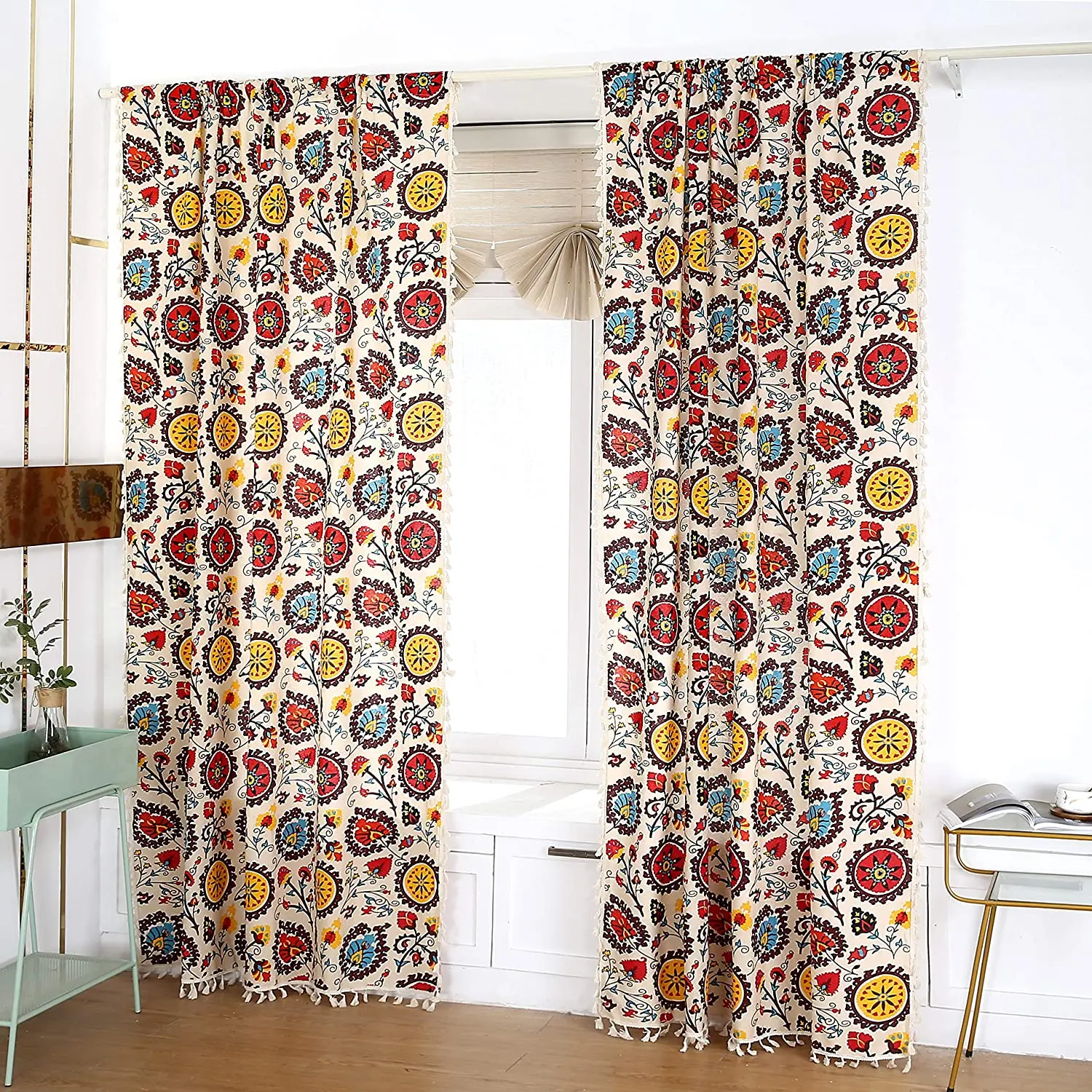 

Ethnic Stripes Boho Blackout Curtains 3D Print Window Curtains for Bedroom Living Room Decor Window Treatments