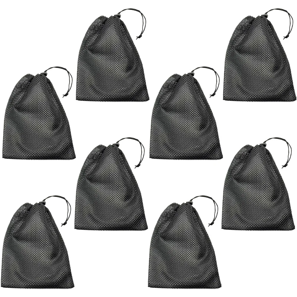 

8 Pcs Mesh Bag Laundry Bags Basketball Net For Vegetable Drawstring Travel Small