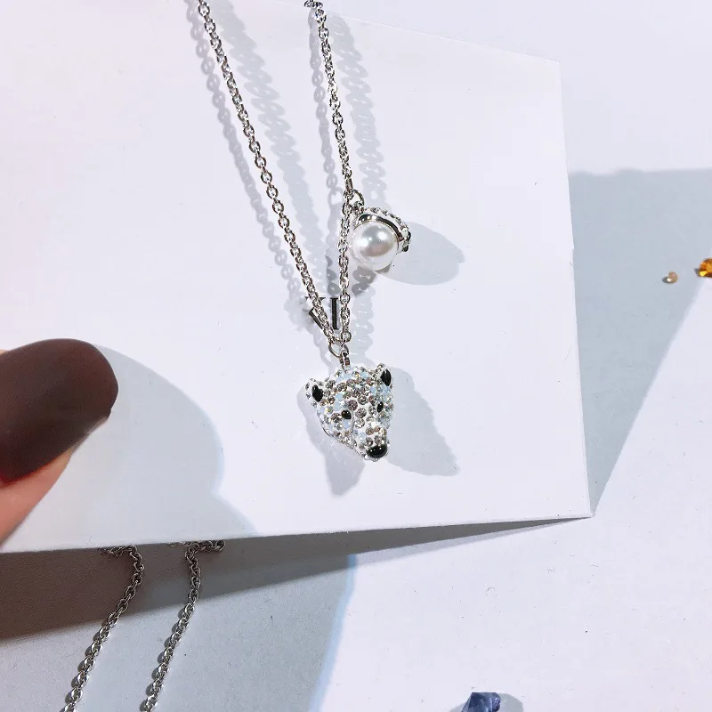 

Brand 1:1 childish and playful bear paw clavicle necklace pendant cute and beautiful ladies silver jewelry