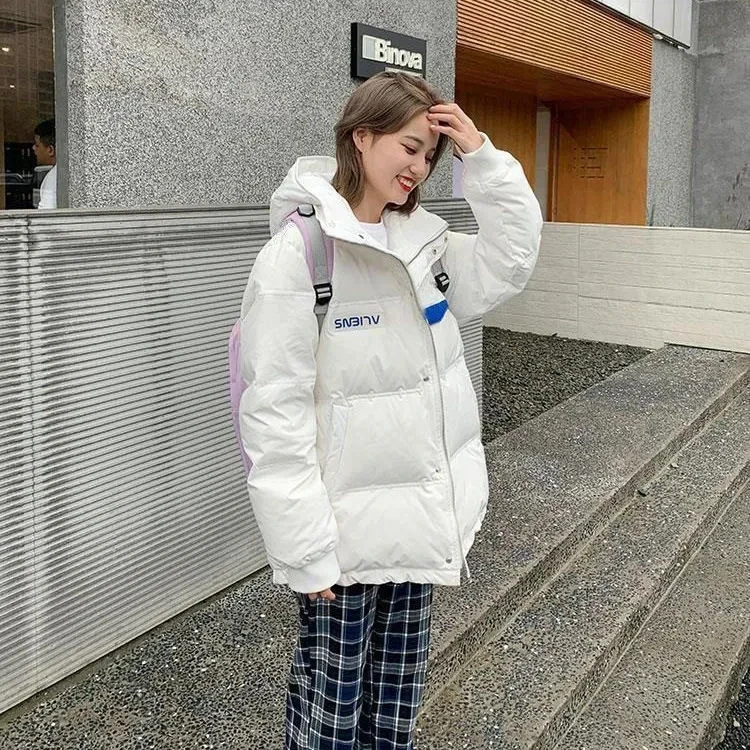 2022 New Autumn Winter Warm Parkas Coat Womens Hooded Down Cotton Parka Jackets Winter Korean Cotton-padded Jacket Snow Outwear