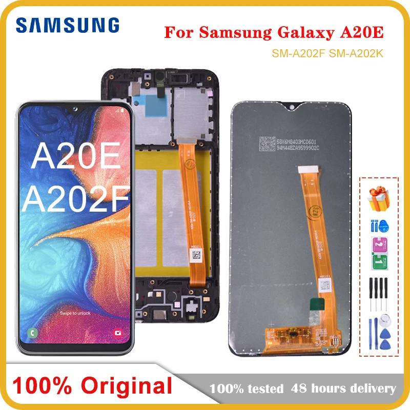 

Original LCD For Samsung Galaxy A20e A202 A202F LCD Display Touch Screen Digitizer Assembly Replace Parts For Galaxy A20e LCD
