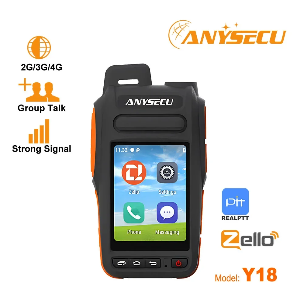 НОВОЕ Сетевое радио Anysecu Y18 4G Y15 Обновление Android 9.0 с мобильным телефоном WIFI GPS