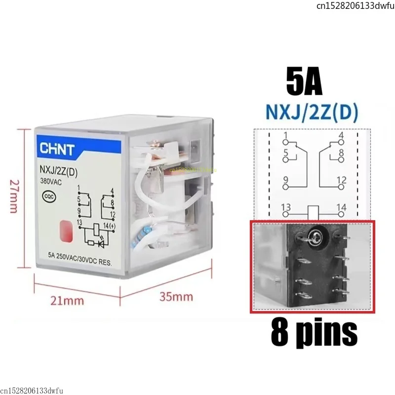 

Промежуточное реле CHINT NXJ/2Z(D) NXJ/4Z(D) NXJ/2ZH(D) AC DC 380 В 220 В 110 В 48 В 36 В 24 В 12 В MY2NJ MY4NJ Контактор LY2NJ