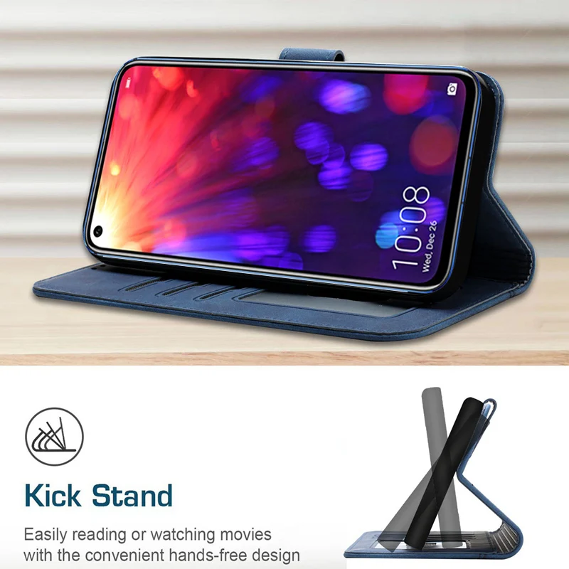 Чехол-Кошелек для Huawei Honor 60 50 20 Lite 10 lite 9X 9A 9C 8X 10i 20i Матовый кожаный флип-чехол с