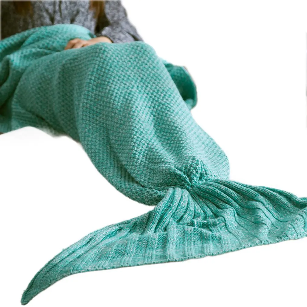 

Mermaid Tail Blanket Crochet Mermaid Blanket For Adult Super Soft All Seasons Sleeping Knitted Blankets