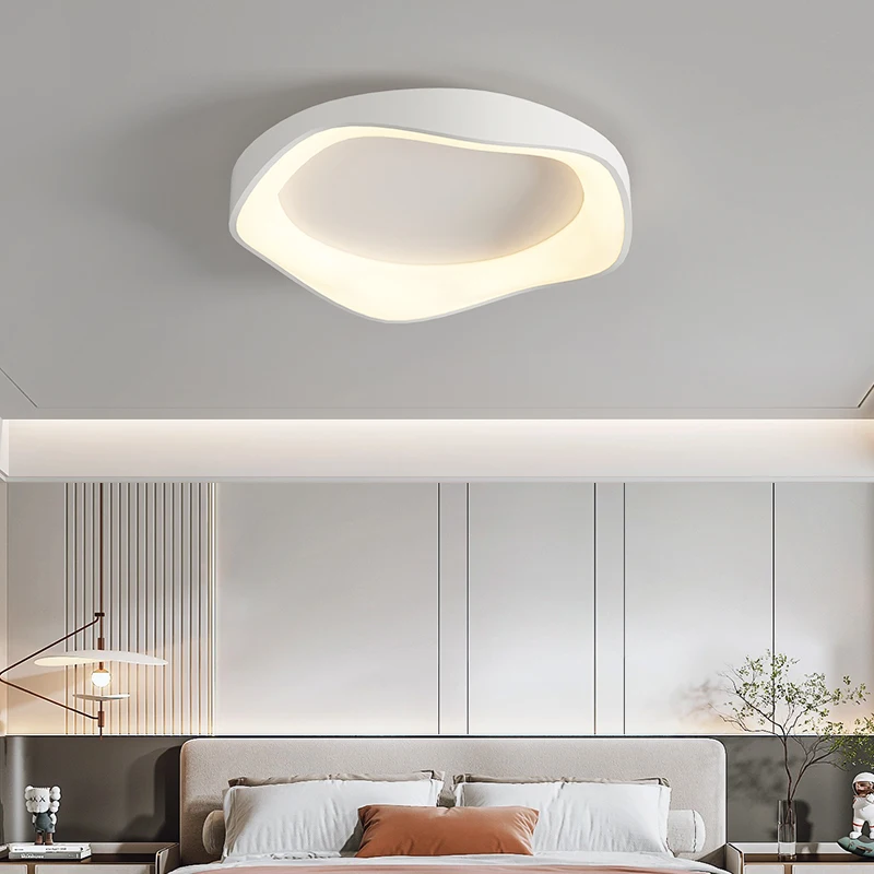 

Fashion Acrylic Ceiling Lamp Bedroom Creative Round Led Light Study Room Eye Protection Nordic Decor Lighting Remote Control