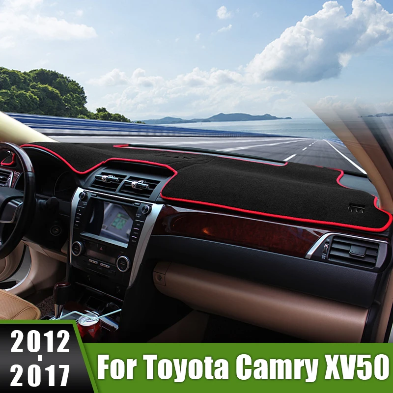 

For Toyota Camry XV50 50 2012 2013 2014 2015 2016 2017 Car Dashboard Cover Sun Shade Mat Avoid Light Pad Anti-UV Case Carpets