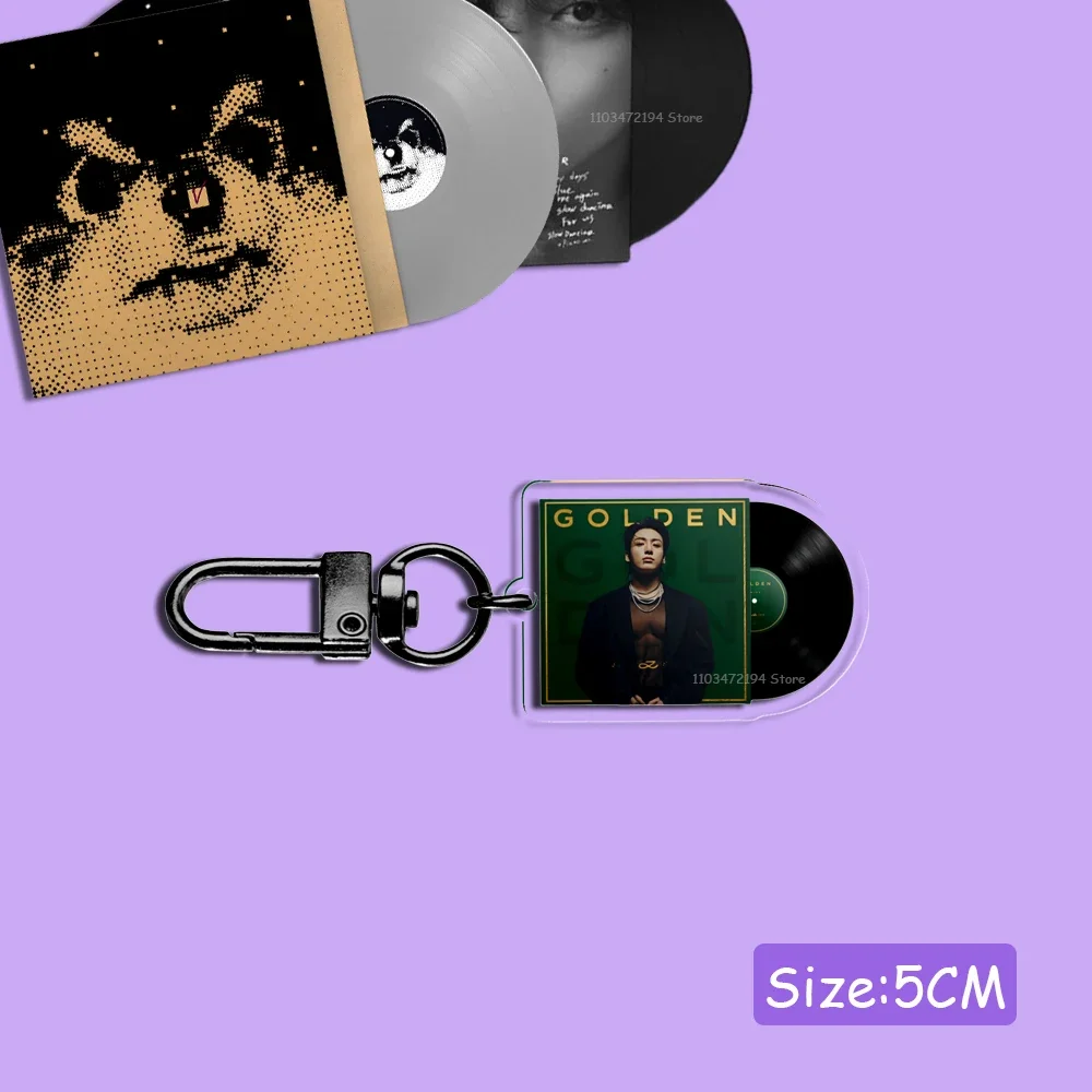 Акриловый мини-брелок с виниловой пластиной Kpop альбом GOLDEN MUSE LAYOVER FACES INGIDO брелок