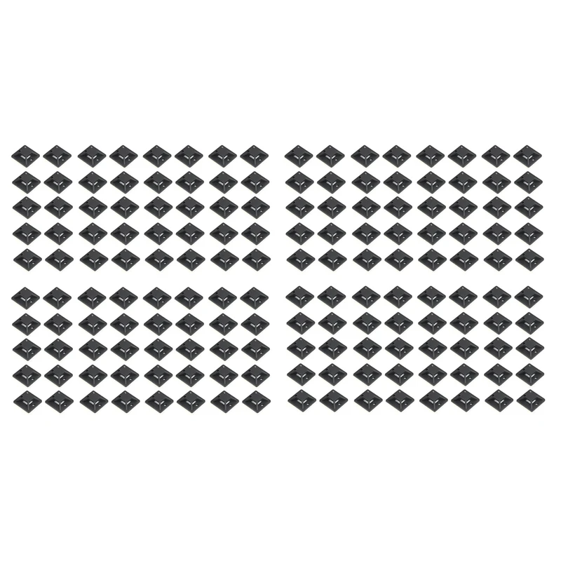 

400 шт., самоклеящиеся кабельные стяжки 20X20X6 мм