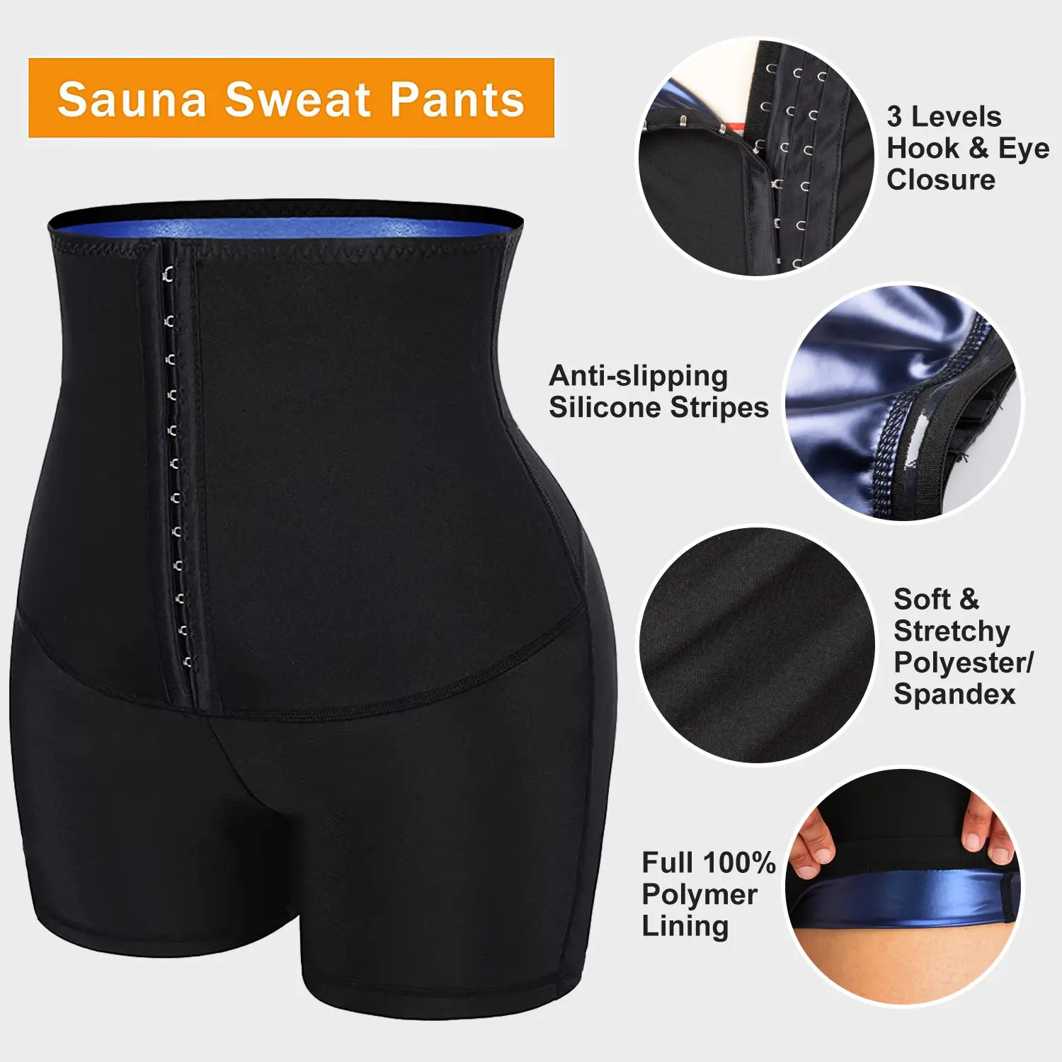Workout Body Shaper Sauna Pants Sweat Suits for Women High Waist Compression Slimming Shorts Hot Thermo Wiast Trainer Leggings