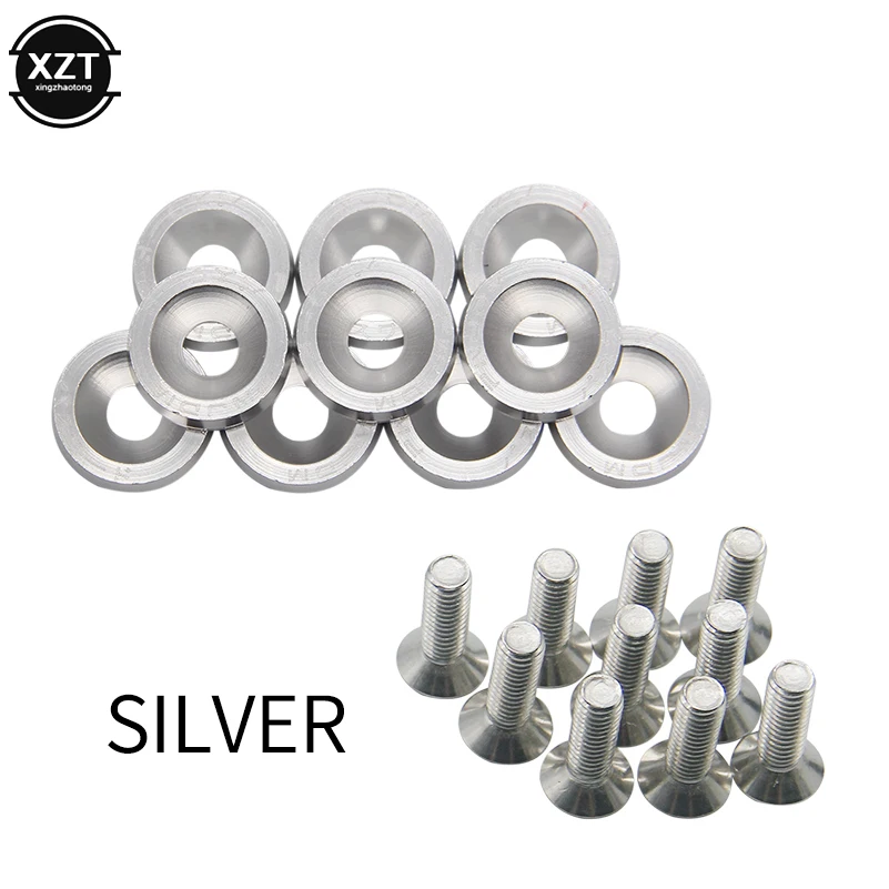 

Стайлинг автомобиля 10 шт. M6X20 мм Красный JDM болт алюминиевое крыло Бампер Шайба номерной знак Болт двигатель отсек винт комплект заготовки