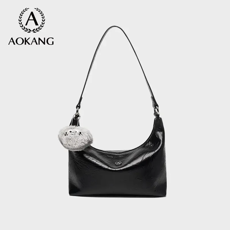 Женская Глянцевая сумка Aokang яркая универсальная через плечо 2024