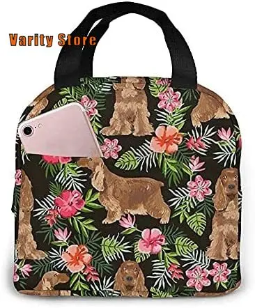 

Lunch Bag Cocker Spaniel Lunch Box Insulated Bag Tote Bag for Men/Women Work Travel