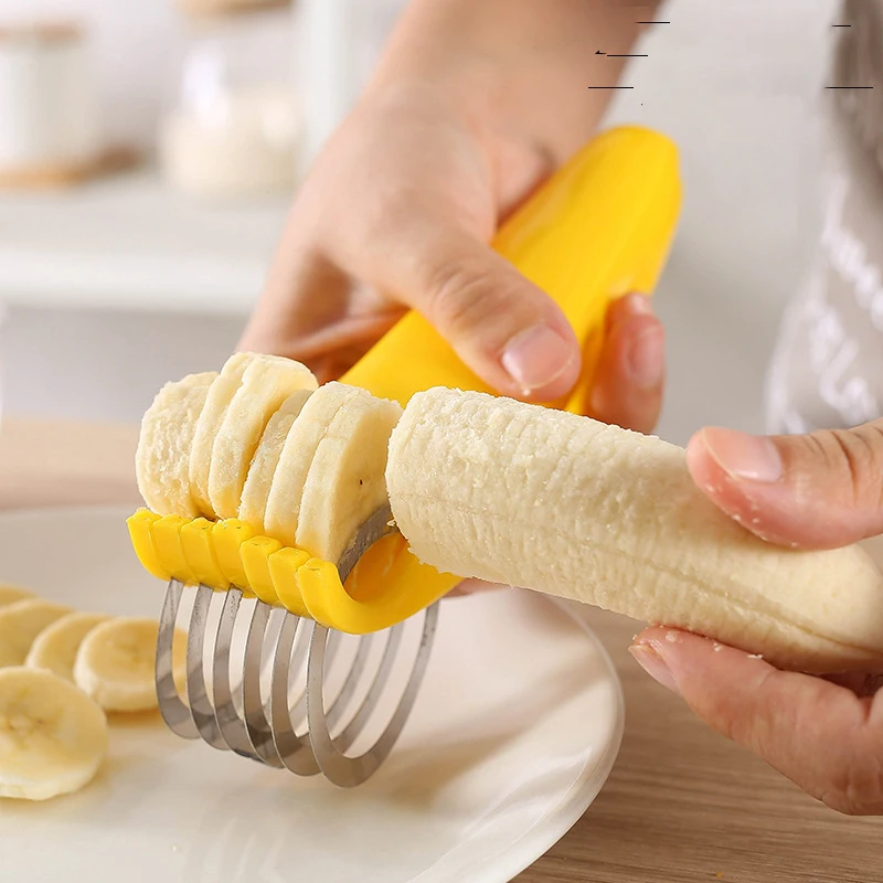 

Household Kitchen Utensils Slicer Banana Ring Cut Fruit Banana Cut Cucumber Vegetable Fruit Sausage Ham Slicer Fruit Salad Tool