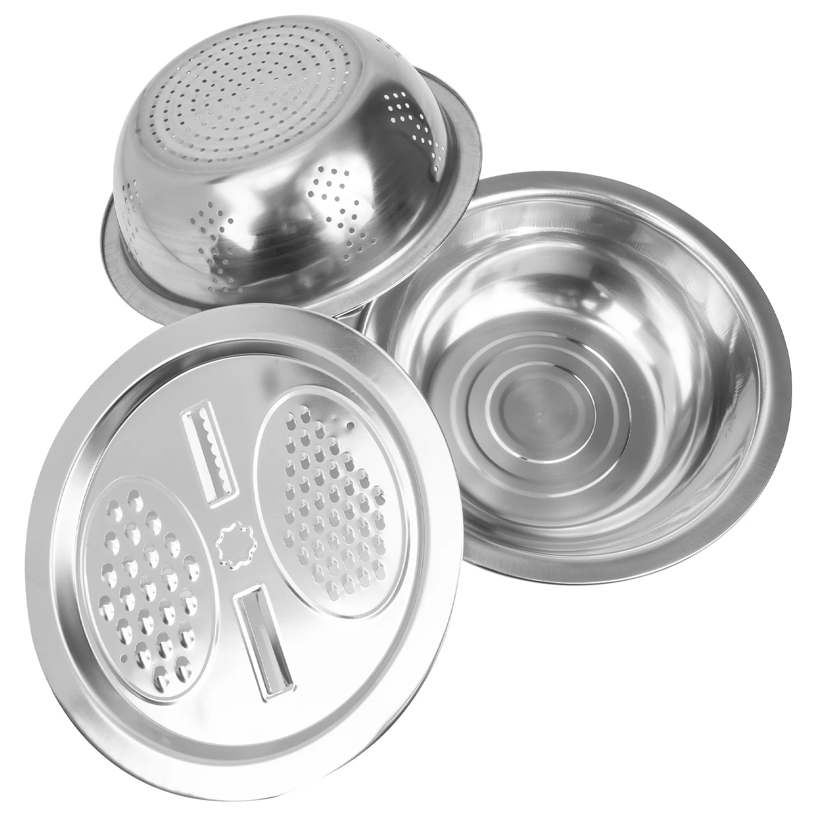 

Grater Basin Basket Kitchen Drain Vegetable Slicer Bowl Steel Stainless Washing Saladbaskets Organizing Wire Cheese Colander