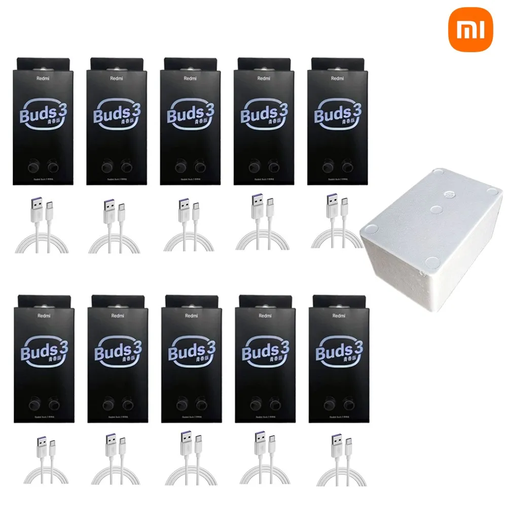 

10 Pieces Xiaomi Redmi Buds 3 Lite Youth Wireless Bluetooth 5.2 Headphon Noise Reduction Long Battery Life Touch Game Earphone