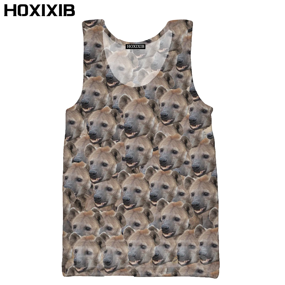 

Майка HOXIXIB Мужская/Женская с 3D-принтом хины, рубашка с принтом хины, жилет без рукавов с изображением животных Африки, дикой природы, на лето