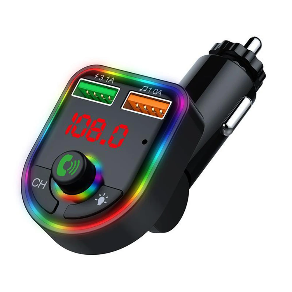 

1pc DC12V-24V Car Wireless BT-Compatible 5.3 FM Transmitter MP3 Player USB Car Charger Adapter Support TF Memory Card & U Disk