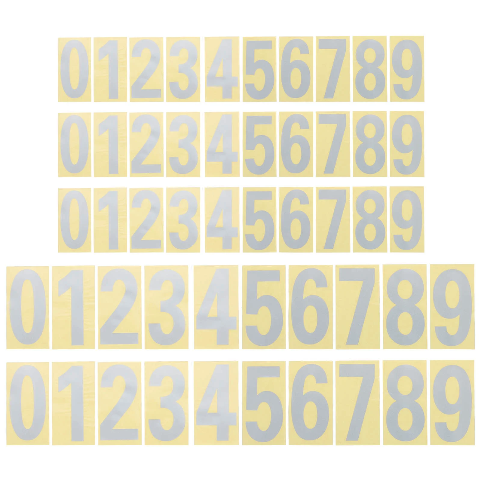 

5 Sets Email Digital Sticker Reflective Number Mailbox Self-adhesive Numbers Decal Stickers Waterproof Envelopes