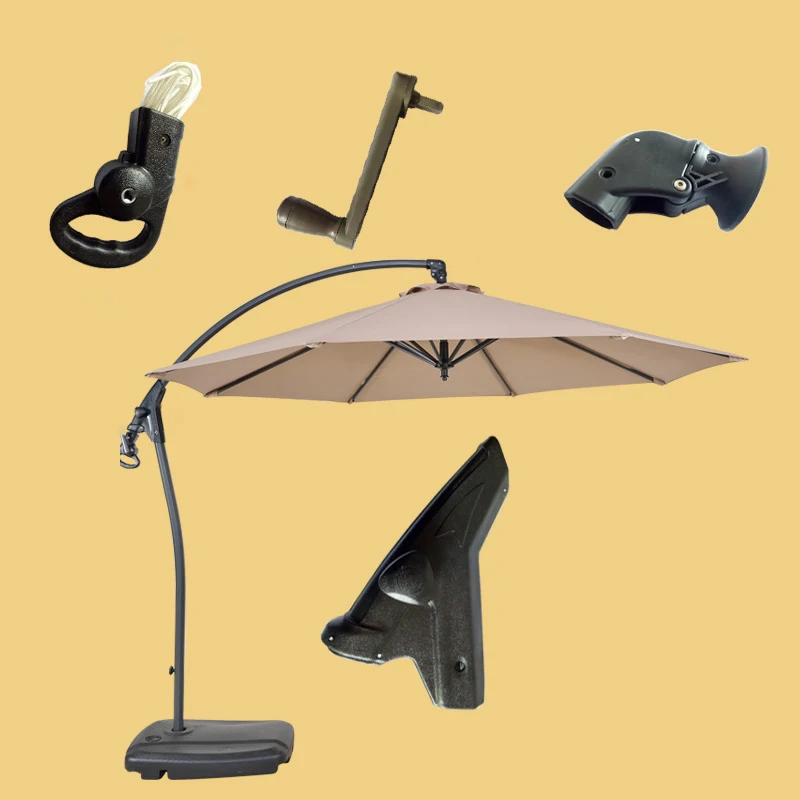 

Открытый Зонт-банан, большой зонт от солнца, коленчатый рулевой Кронштейн, Римский зонт, зонт для двора, Центральная колонна, аксессуары