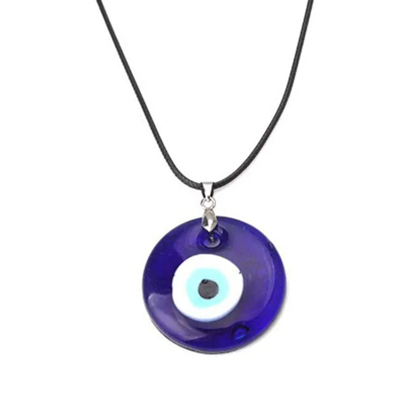 

Vintage Turkish Evil Eye Pendant Choker Necklace Lucky Blue Evil Eyes Clavicle Chain Necklace Party Jewelry for Women Girls Gift