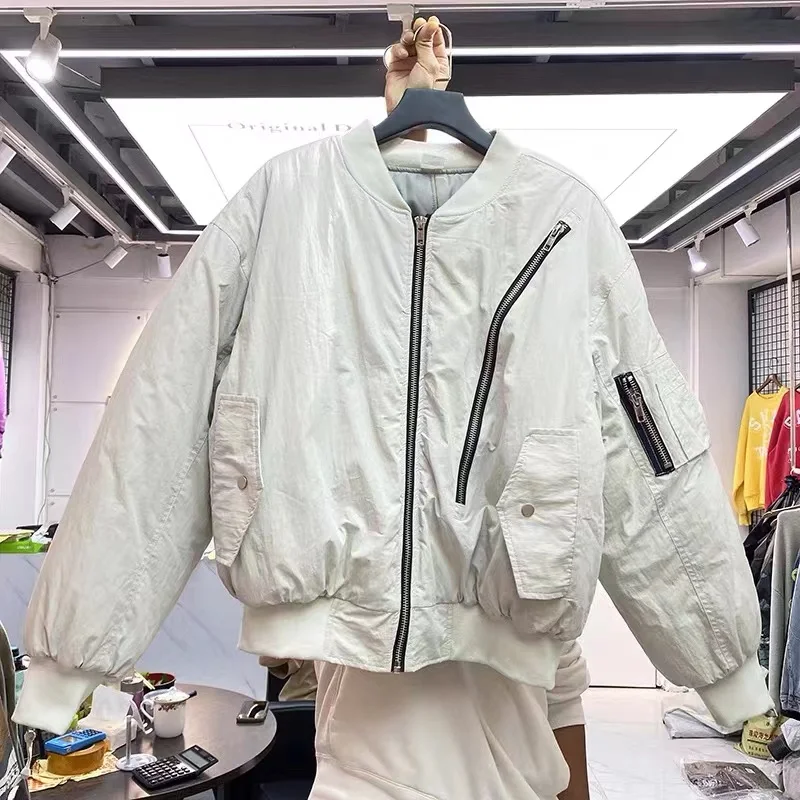 

Fall/winter zippers, Cotton, vibe, extra-thick pilot jacket, baggy jacket