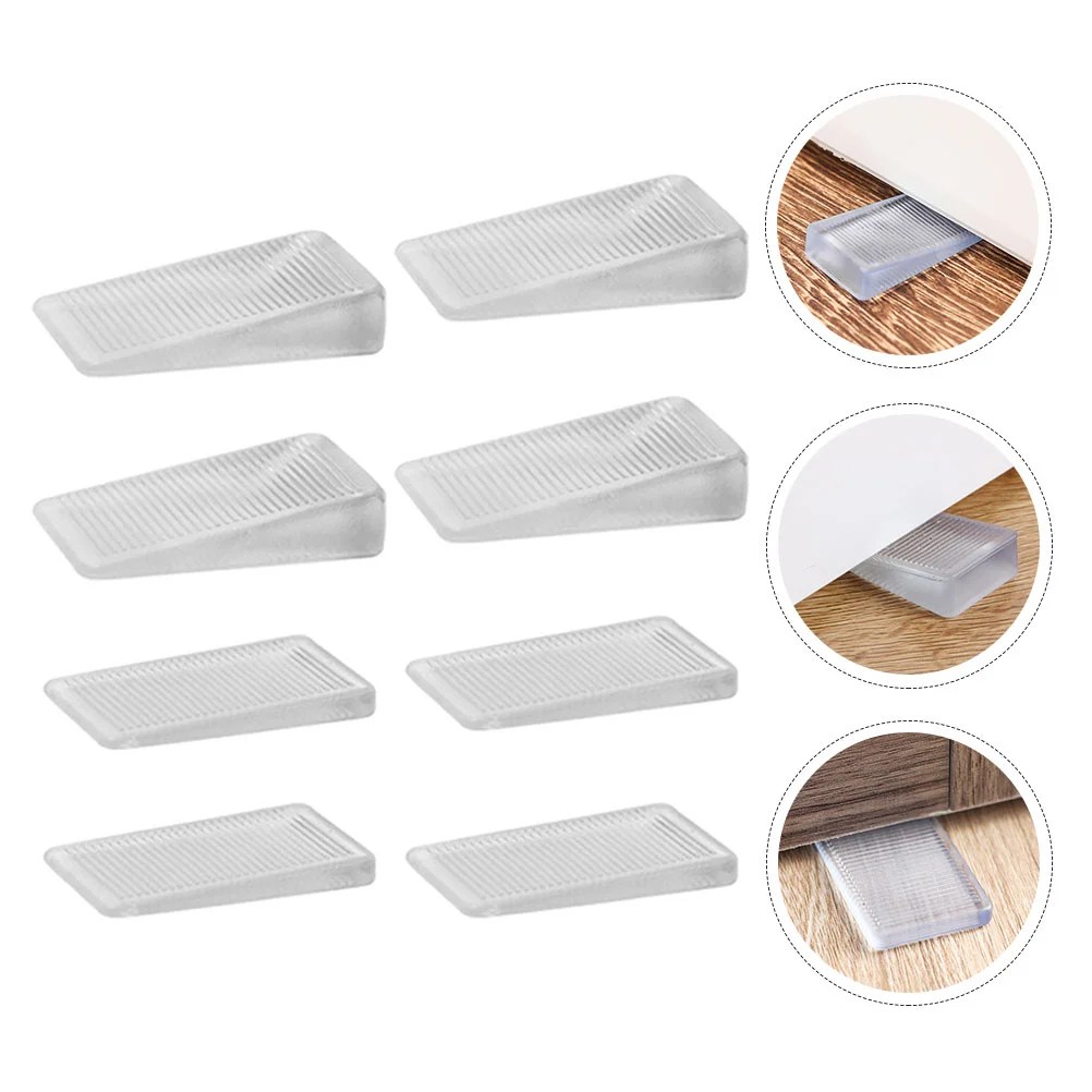 

Door Stop Stopper Shims Furniture Non Levelers Holder Stops Flexible Rubber Table Stoppers Scratching Floor Duty Heavy Clear