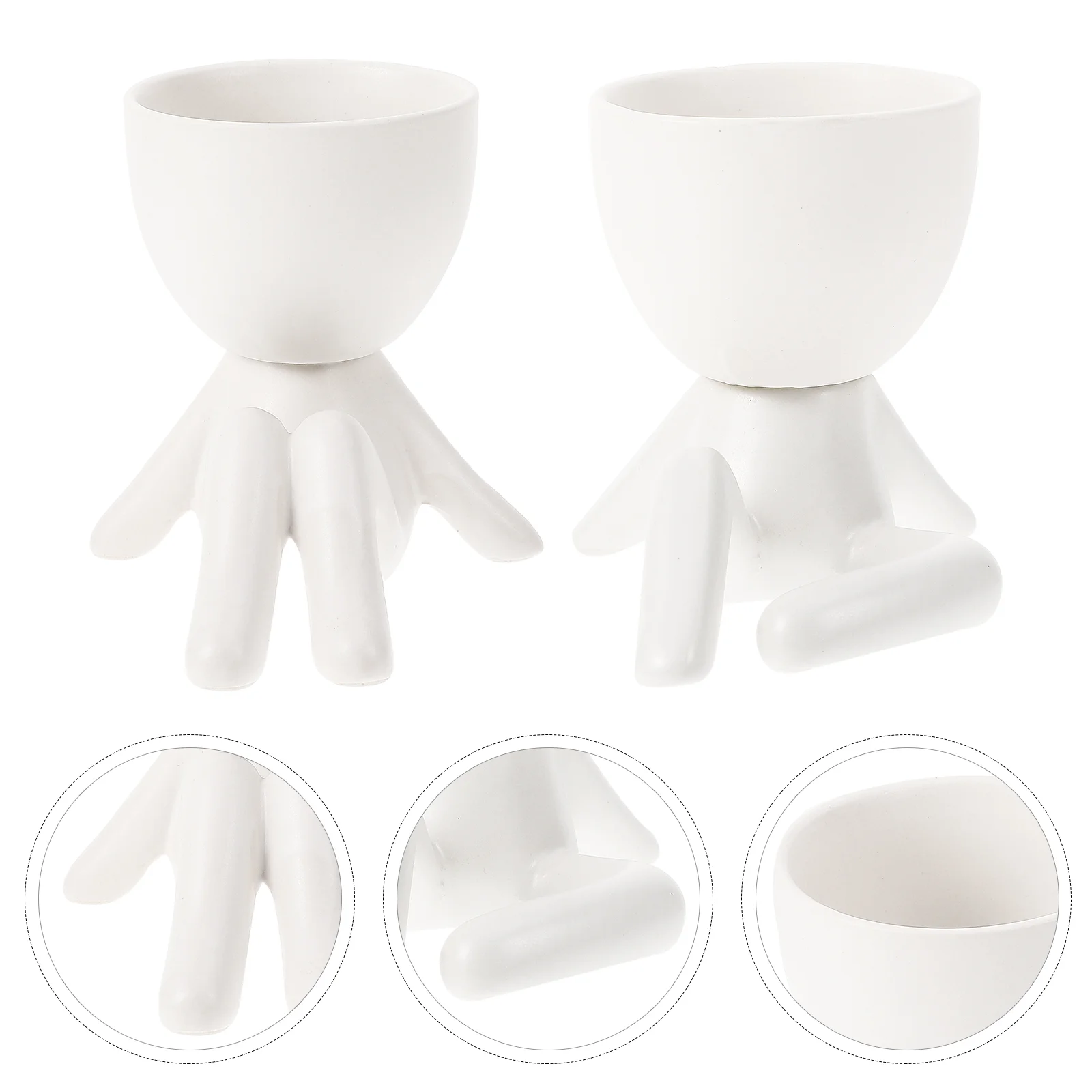 

Planter Pot Flower Human Ceramic Face Succulent Pots Head Planters Mini Sculpture Vase Table Decoration Planting Nursery Statue