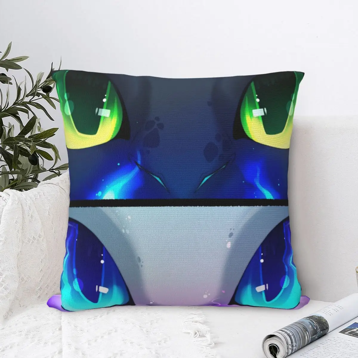 

Dragon Eyes Pillowcase Pillow Case Cushion Cover Home Sofa Car Decorative Throw Pillow Decor Square Cute