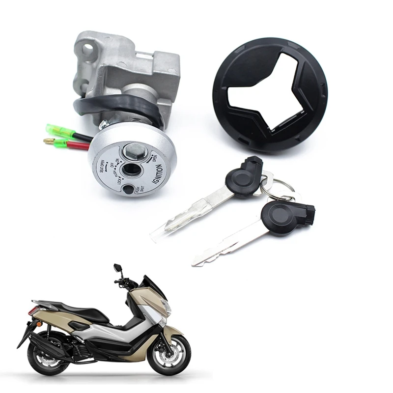 

Motorcycle Ignition Switch Lock Fuel Petrol Tank Gas Cap Replacement Parts For Yamaha NMAX 155 2015-2019 Gas Cover With Key