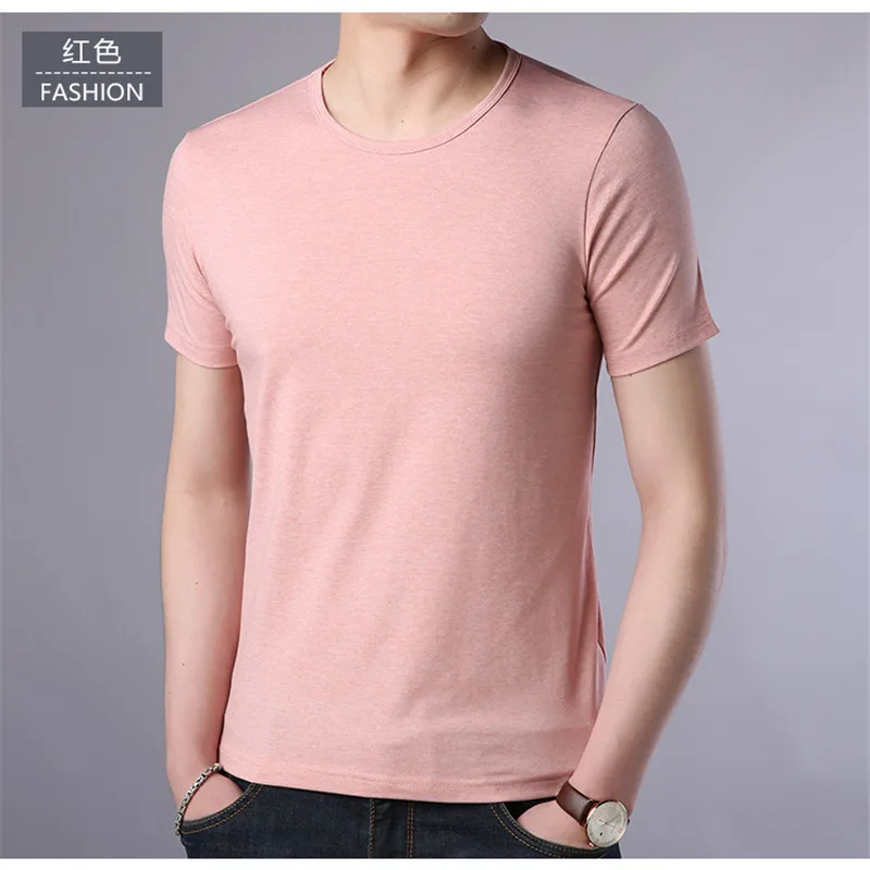 

8131-T-Men's short-sleeved lapel summer half-sleeved men's T-shirt