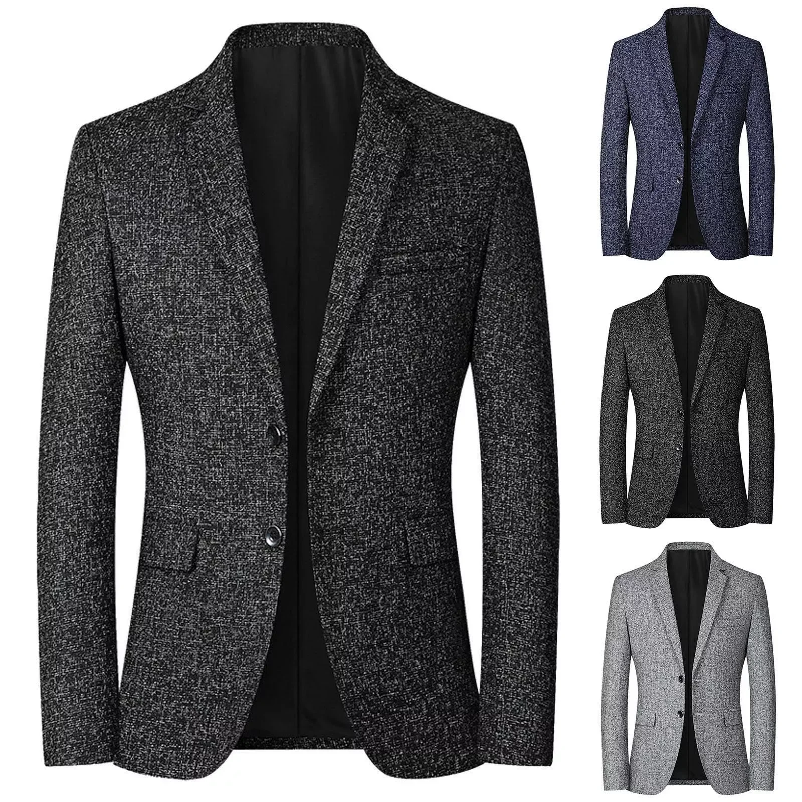 

NEW IN Mens Autumn And Winter Trend Retro Brushed Suit Collar Single Two Button Slim Round Hem Pocket Small Suit Vest For Men Sl