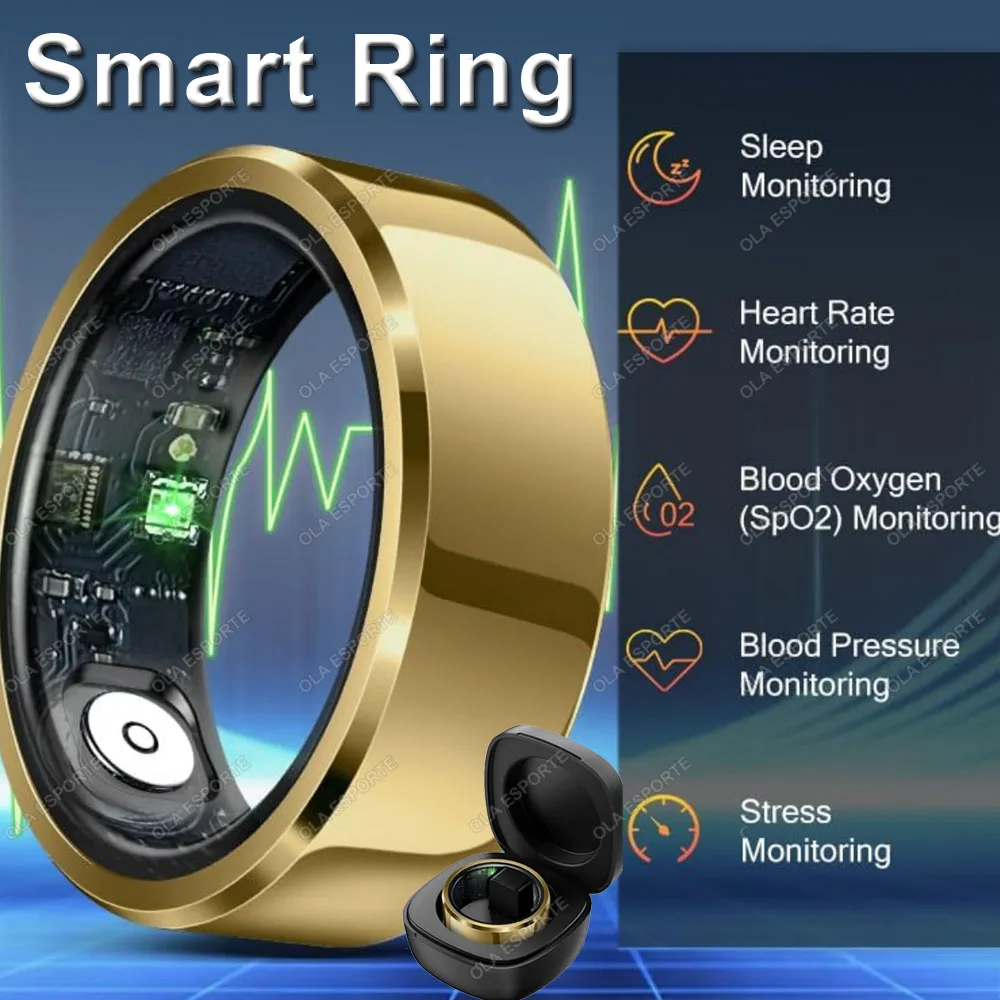 Smart Ring Blood Pressure Heart Rate Sleep Monitoring