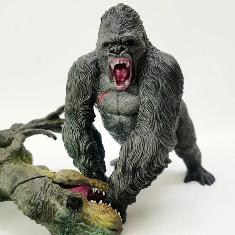 Игрушки Gorilla King Kong фигурка Rampage Юрский T-Rex режим борьбы обезьяна твердые фигурки