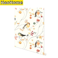 retro floral birds peel and stick wallpaper multicolor removable vinyl self adhesive contact paper furniture decor stickers