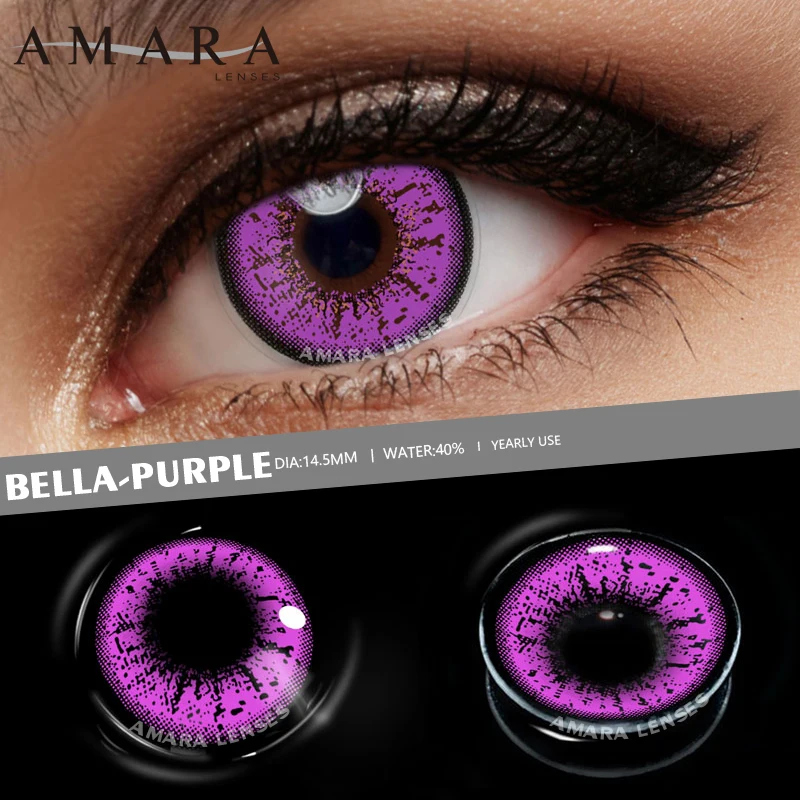 Цветные контактные линзы AMARA для глаз ежегодный аниме косплей Хэллоуин сасуке