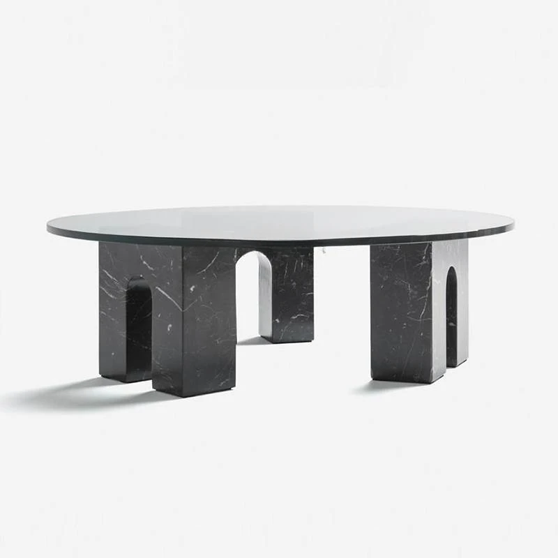 Современный простой и роскошный дизайнерский стеклянный чайный столик в