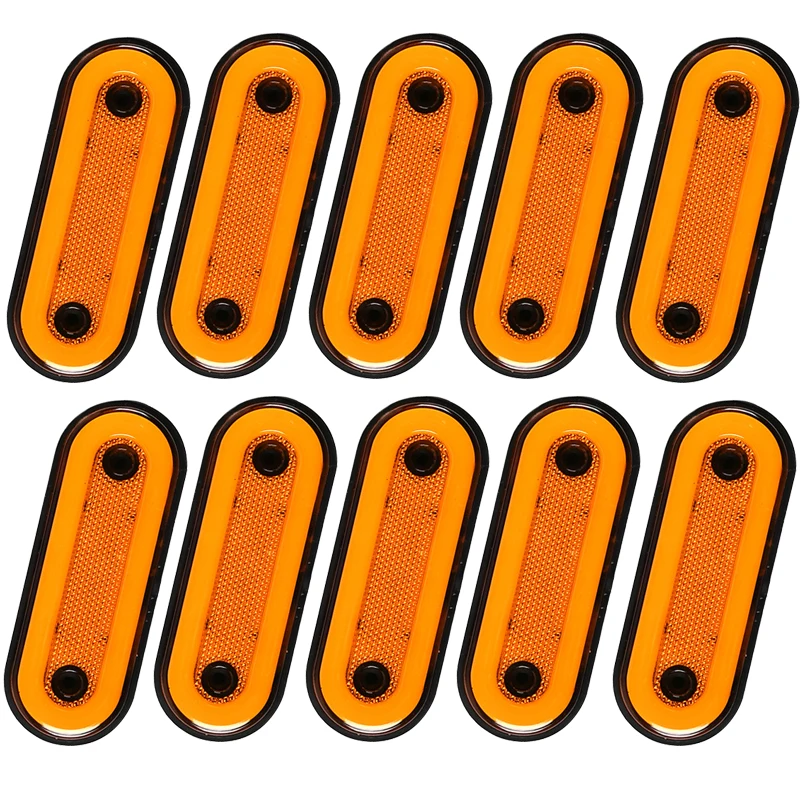 

10pcs 12V 24V Грузовой автомобиль боковой фонарь светодиодный прицеп светодиодный отражатель Scania DAF Грузовой автомобиль Isuzu
