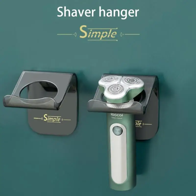 

1Pcs Plastic Punch Free Shaver Holder Men Electric Shaver Shelf Space Durable Hanging Storage Hook Wall Bathroom Accessories