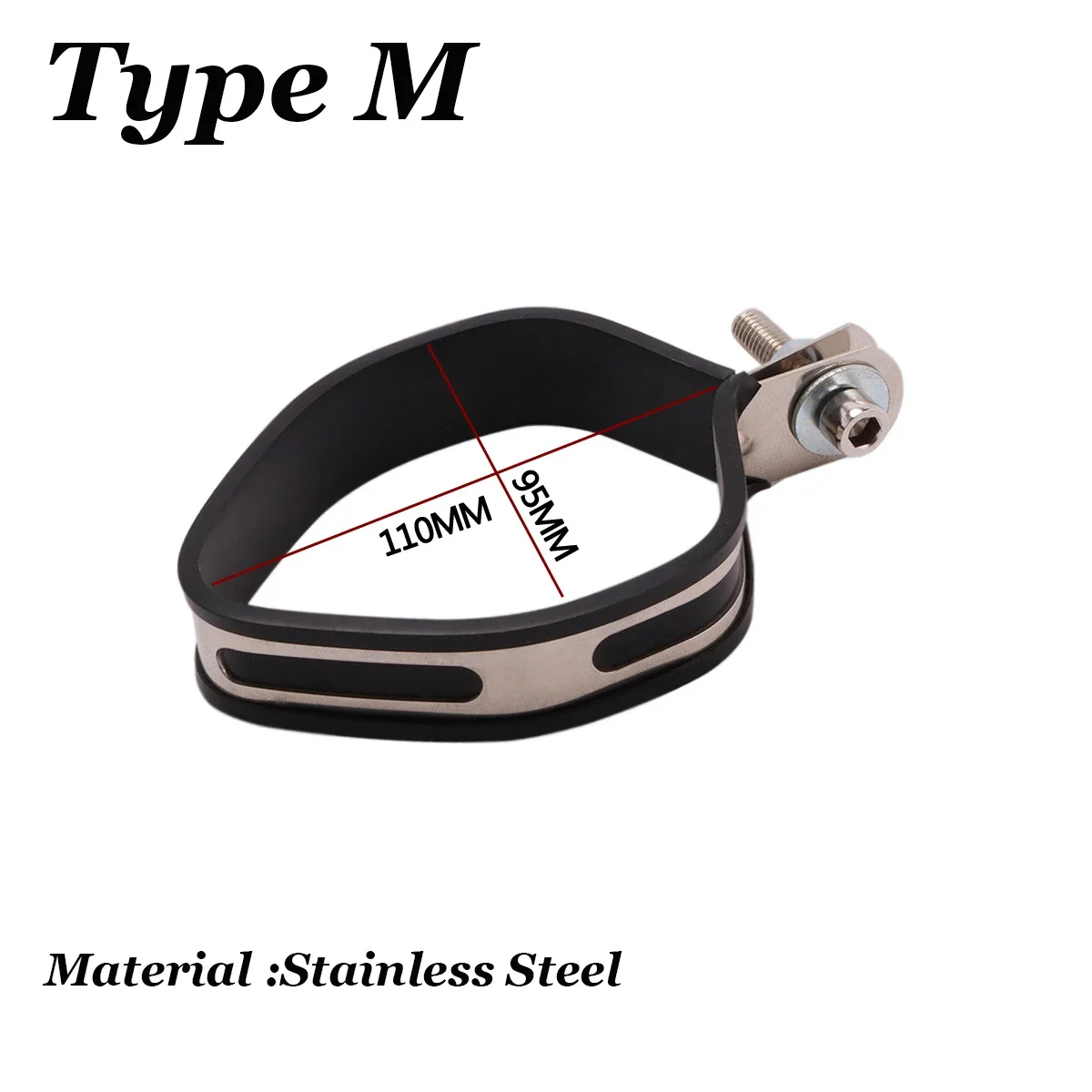 

Дизайн, универсальный мотоциклетный глушитель, зажим для выхлопной трубы из углеродного волокна, держатель, фиксированное кольцо, опорный кронштейн