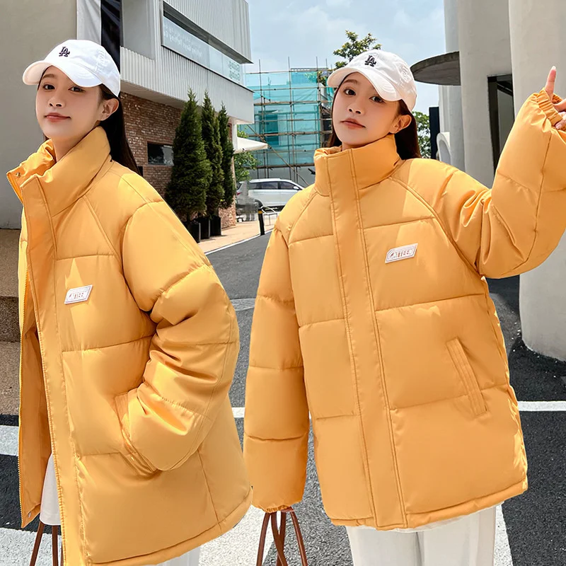 

Women's Jackets 2023 New Parkas Winter Jacket Stand Collar Loose Cotton Padded Parka Female Casual Oversize Puffer Coat Outwear
