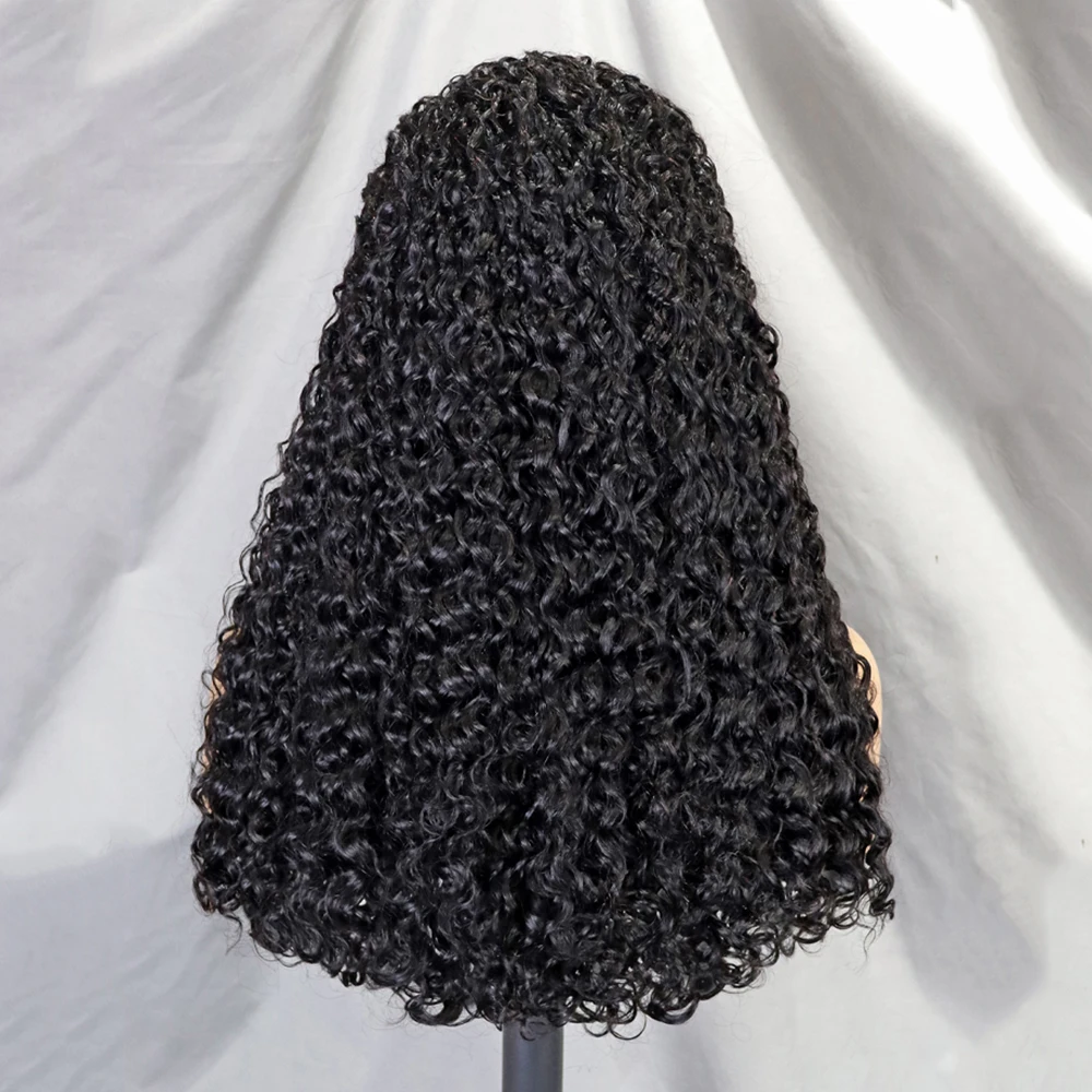 300% 12A Двойные нарисованные кудри с волнистыми кудрявыми человеческими волосами