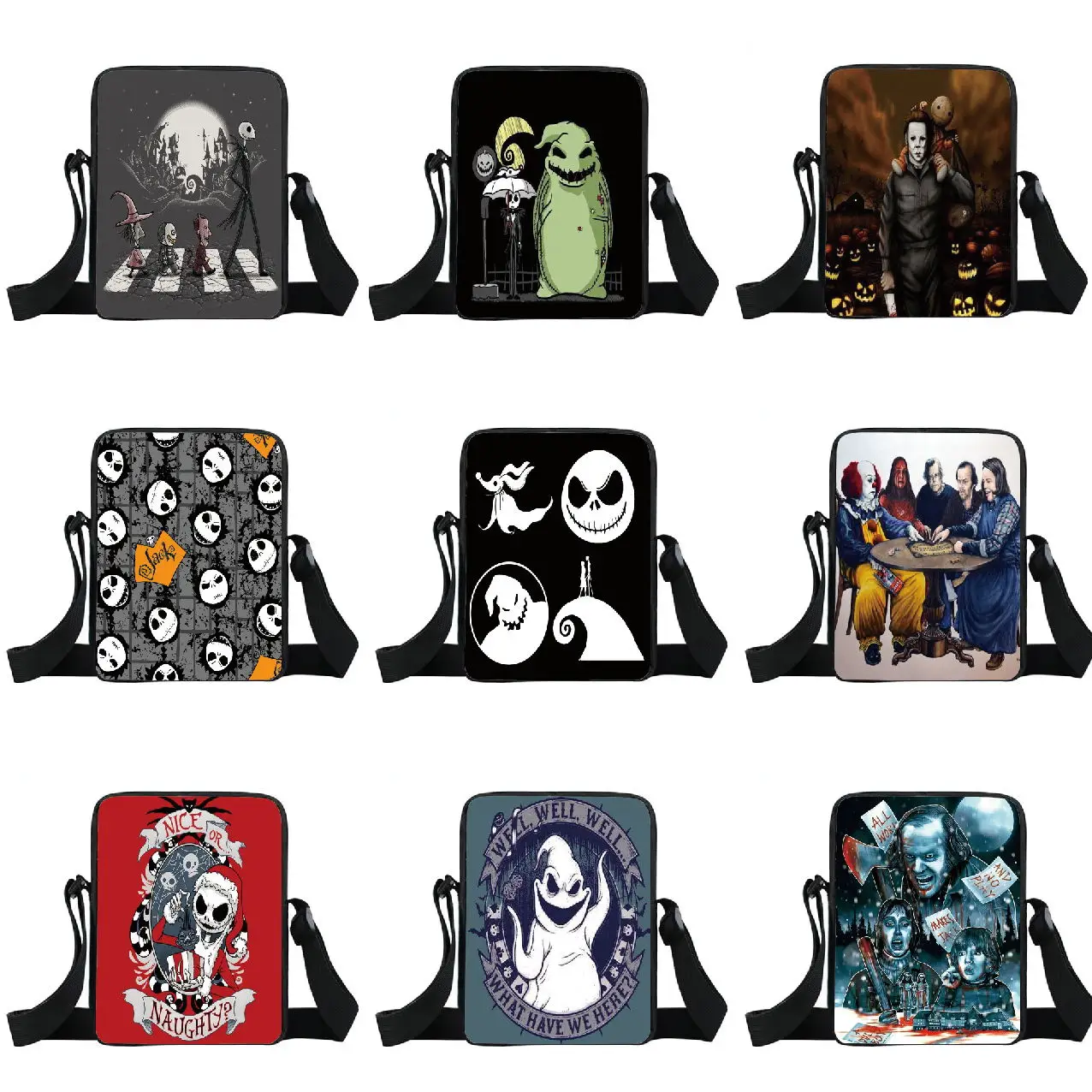 

Halloween Gothic girls messenger bag women's handbag women's traveling backpack Canvas Messenger Bag Small schoolbag schoolbag